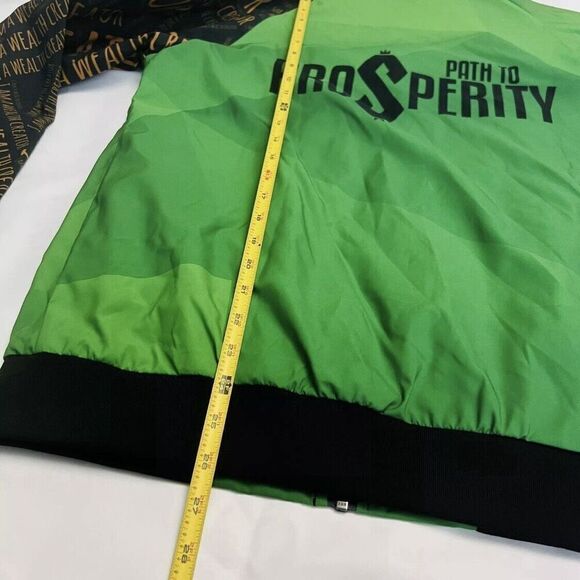 Prosperity Sz M WEALTH CREATOR Pro$Perity Casual Bomber Full Zip Jacket OOAK - Picture 14 of 16